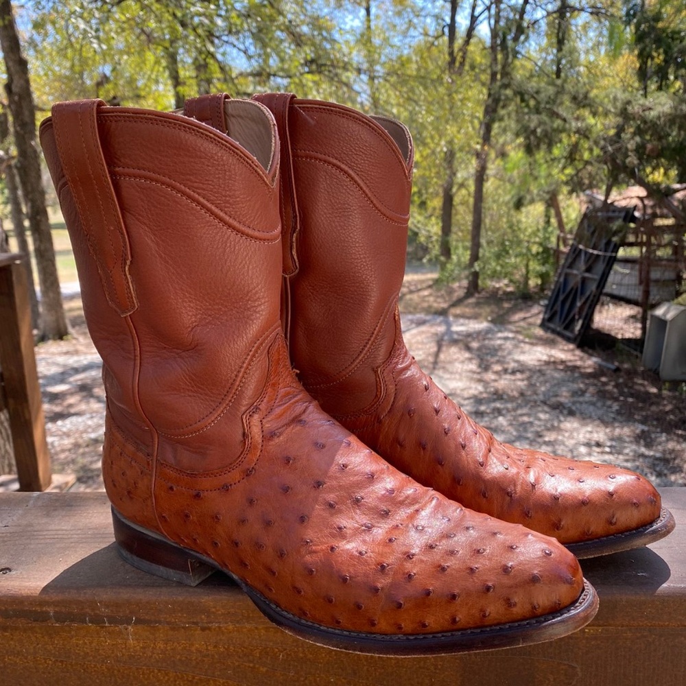 Tecovas “The Duke” ostrich boots, size 10